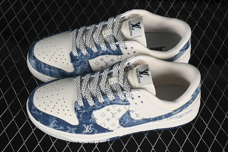 All categories Nk SB Dunk Series Nk SB Dunk Low High-end customized low-top sneakers Nike SB Dunk Low LV joint v blue jeans Anniversary high-end customized low-top casual sneakers CH8311-287